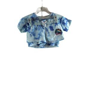 Jurassik Park Blue Tie Dye Girls 2 Piece Top & Short Size XXS 4/5 028